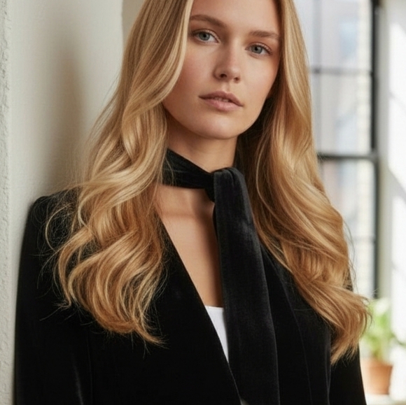 FRAME Denim Velvet Tie Jacket Black Silk Blend Blazer Size 8 EUC $660   F321 - Picture 10 of 12